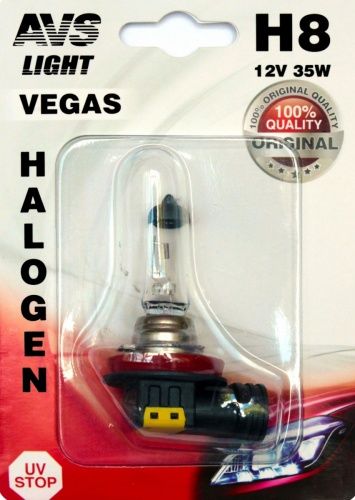 Лампа галогенная Vegas в блистере H8.12V.35W (1 шт.) AVS A78484S