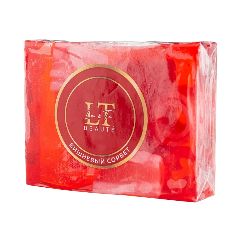 Мыло твердое ручной работы с добавлением эфирных масел ''Вишневый сорбет'' La and Te beaute LT-6112(+ уп)