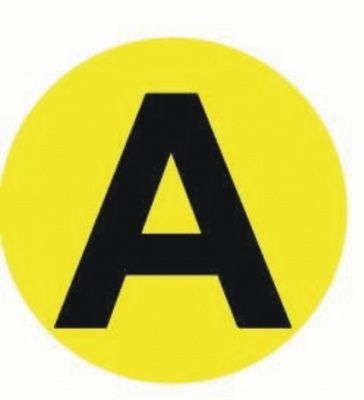 Наклейка "A" d=20mm, EKF PROxima an-2-9