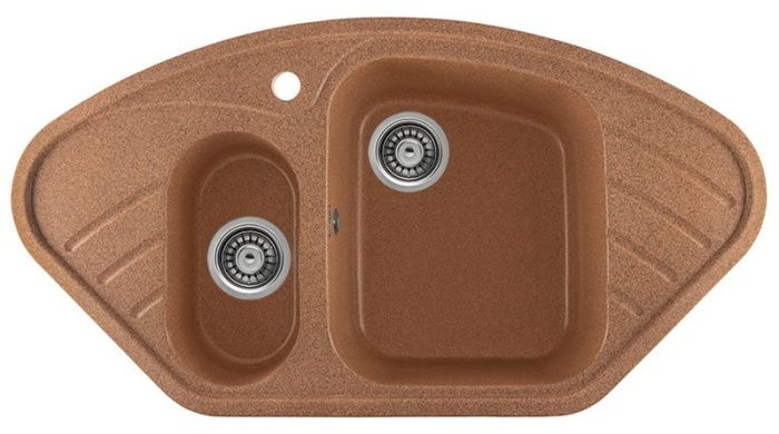 Мойка кухонная из мраморной крошки, терракот, E02-23 Gerhans