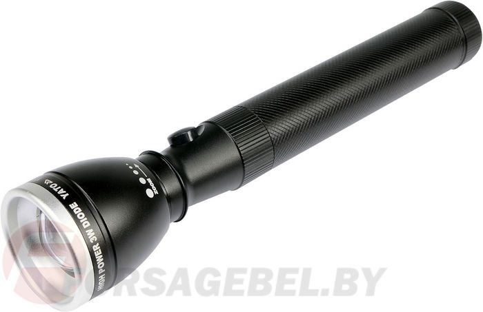 Фонарик IP64 228х47 мм. 3W, 130lm, 1.5V, 2xC, zoom Yato YT-08577