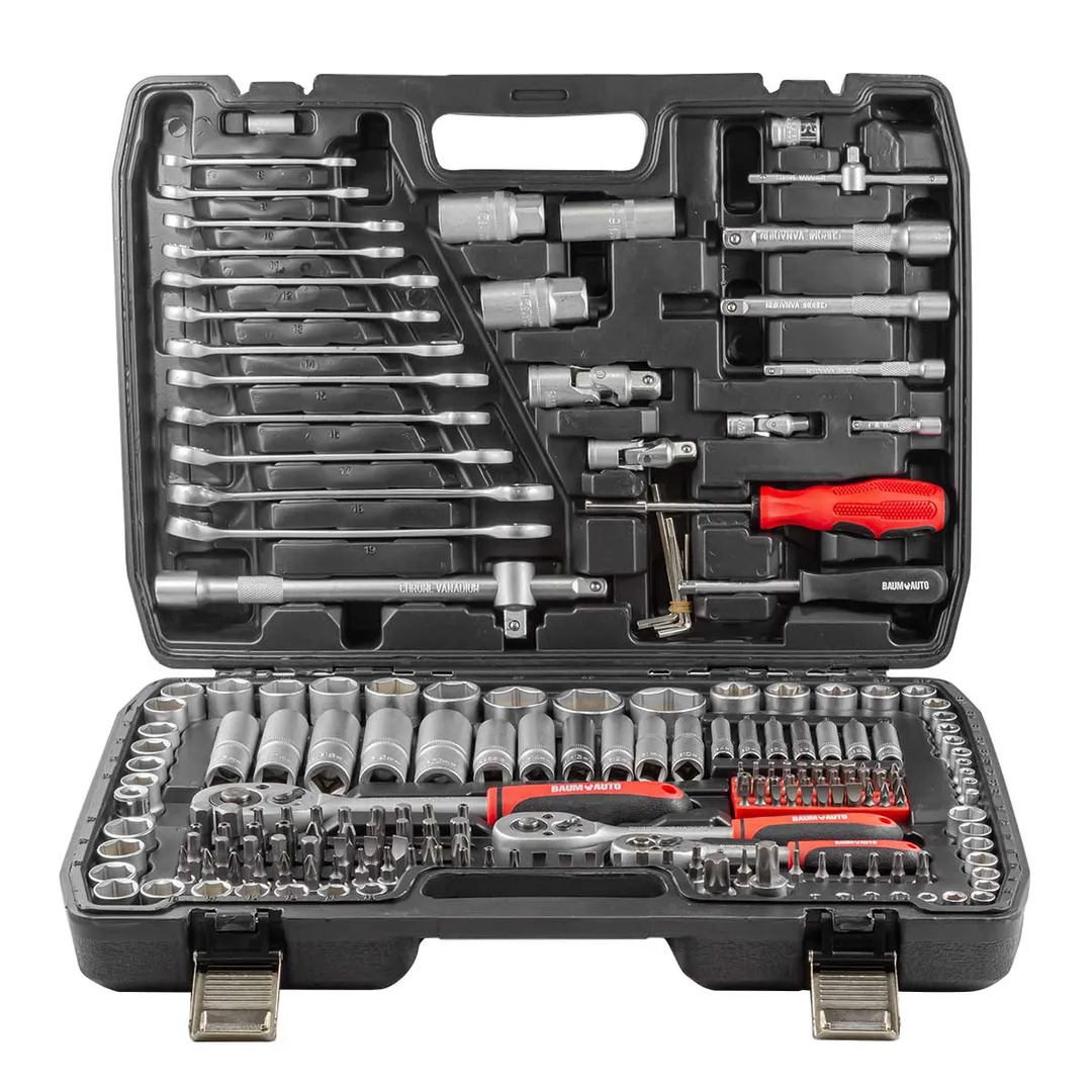 Набор инструментов 216 пр. 1/4'',3/8''&1/2'' 6-гр. BaumAuto BM-38841
