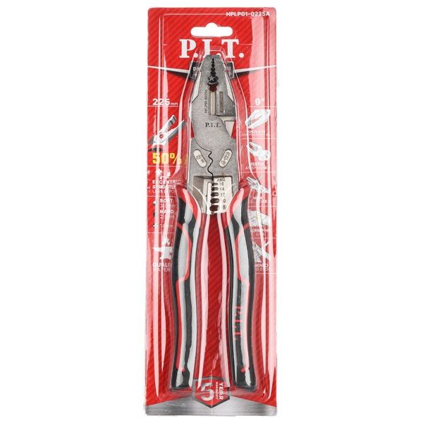 Плоскогубцы многофункциональные усиленные DRUA HPLP01-0225A, 225мм, 6в1, эксцентрик, никель PIT HPLP01-0225A