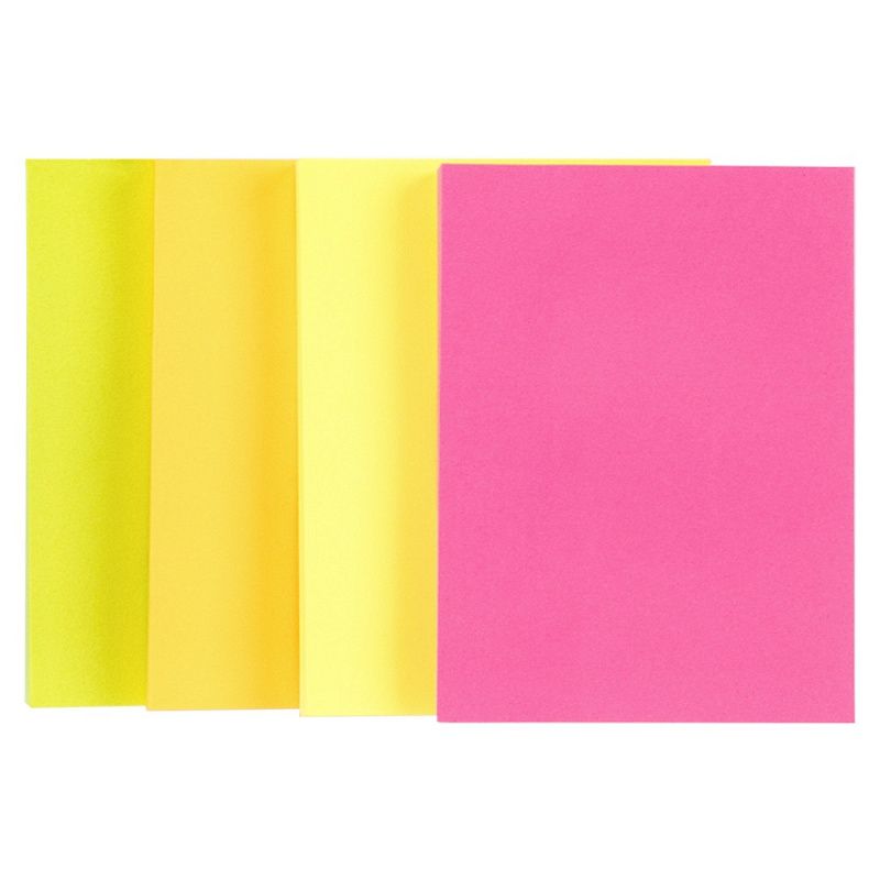 Бумага для заметок на клейкой основе "Stick Up", 76x100 мм, 100 листов, ассорти неон