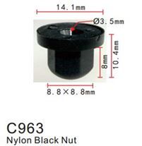 Клипса для крепления внутренней обшивки а/м Форд пластиковая, 100 шт Forsage C0963(Ford)
