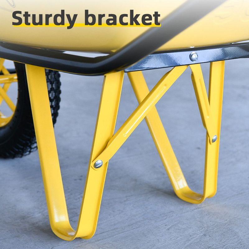 Тачка строительная Deli YS EDL436065, 65 л, 130 кг, 1 пневмоколесо, 4.80/4.00-8