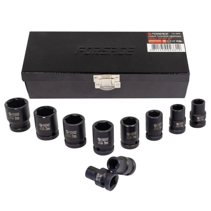 Набор ударных головок 10-24 мм 1/2'' 6-гр 10 пр Forsage F-4101-5MPB