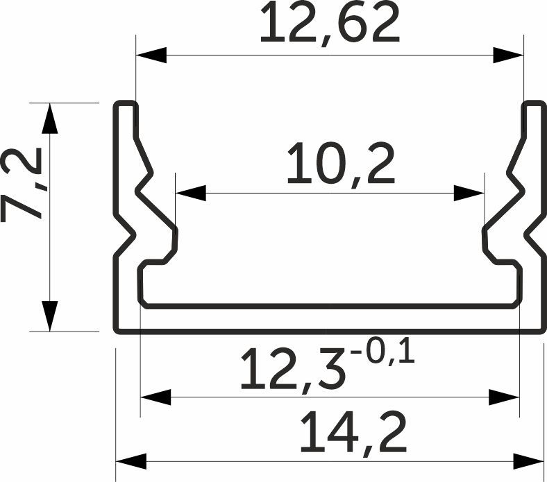 Рассеиватель для профиля SIRIUS-1407, цвет белый, 3м, AKS 124517