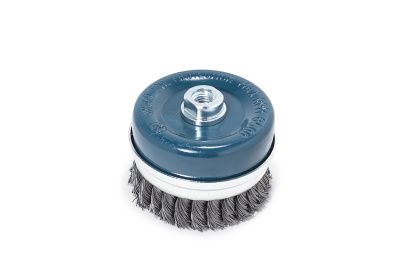 Кордщетка чашеобразная стальная витая для УШМ 100 мм, М14 RockForce RF-BWG104