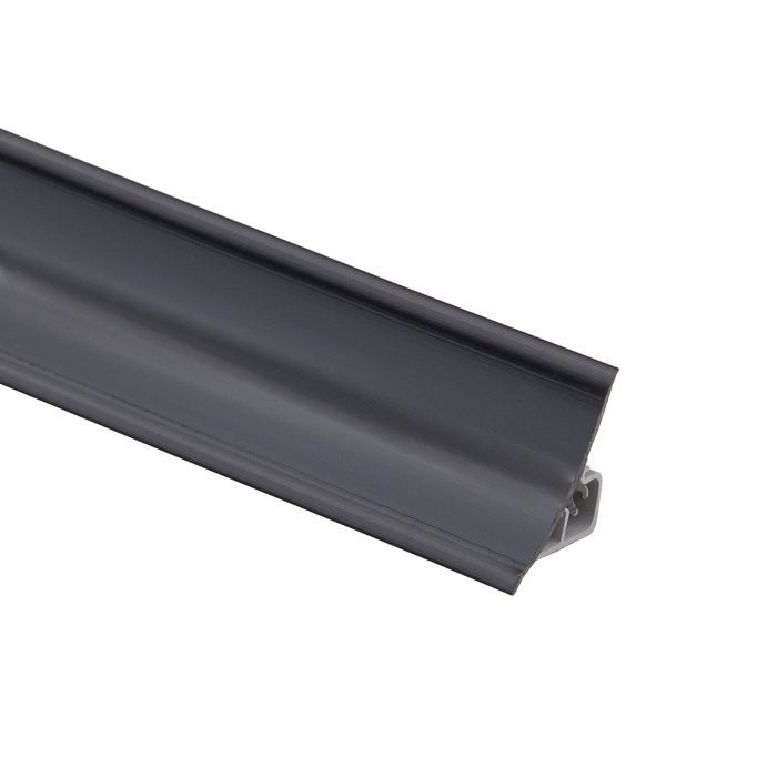 Плинтус ПВХ к столешнику LР чёрный глянец (117) (1шт=3м.п.) EL-MECH-PLAST 60625