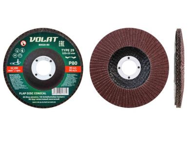 Круг лепестковый 125х22мм P80 конический ВОЛАТ 80520-80