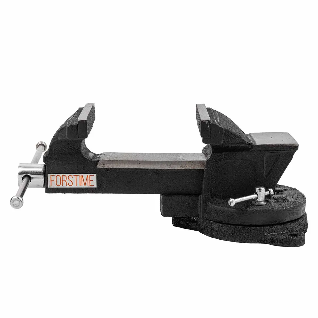 Тиски стальные поворотные с наковальней 4'' 100 мм FORSTIME FT-6540104