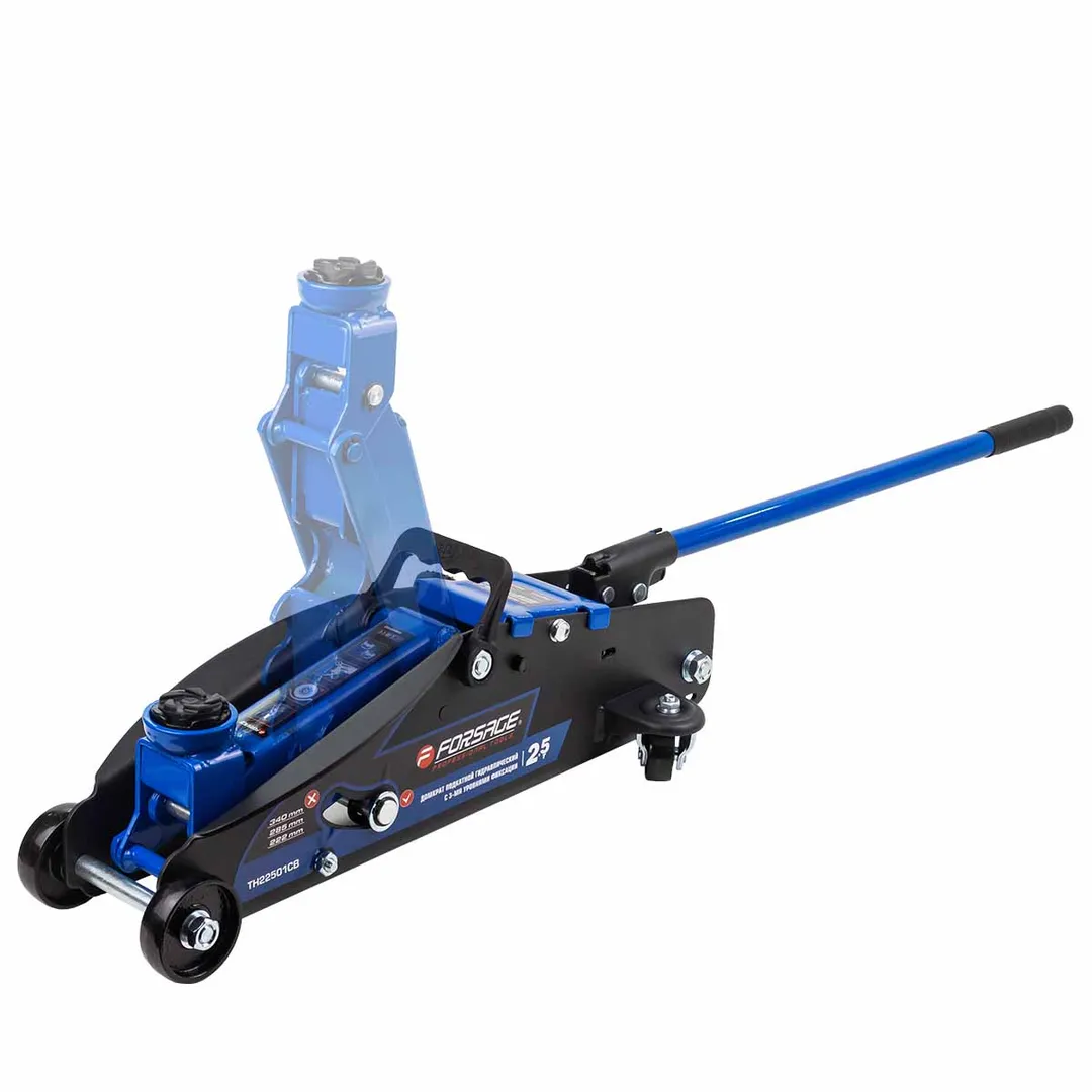 Домкрат подкатной гидравлический 2,5 т, 140-387 мм, с фиксацией и резиновой накладкой Forsage F-TH22501CB