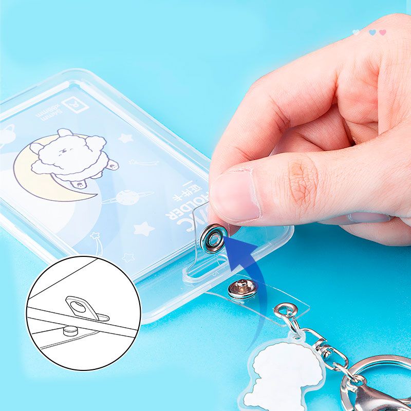 Бейдж с карабином "Deli Holder", 70x100 мм, прозрачный