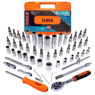 Набор инструментов 53 пр. 1/4'' 6-гр ISMA ISMA-2531-5 EURO