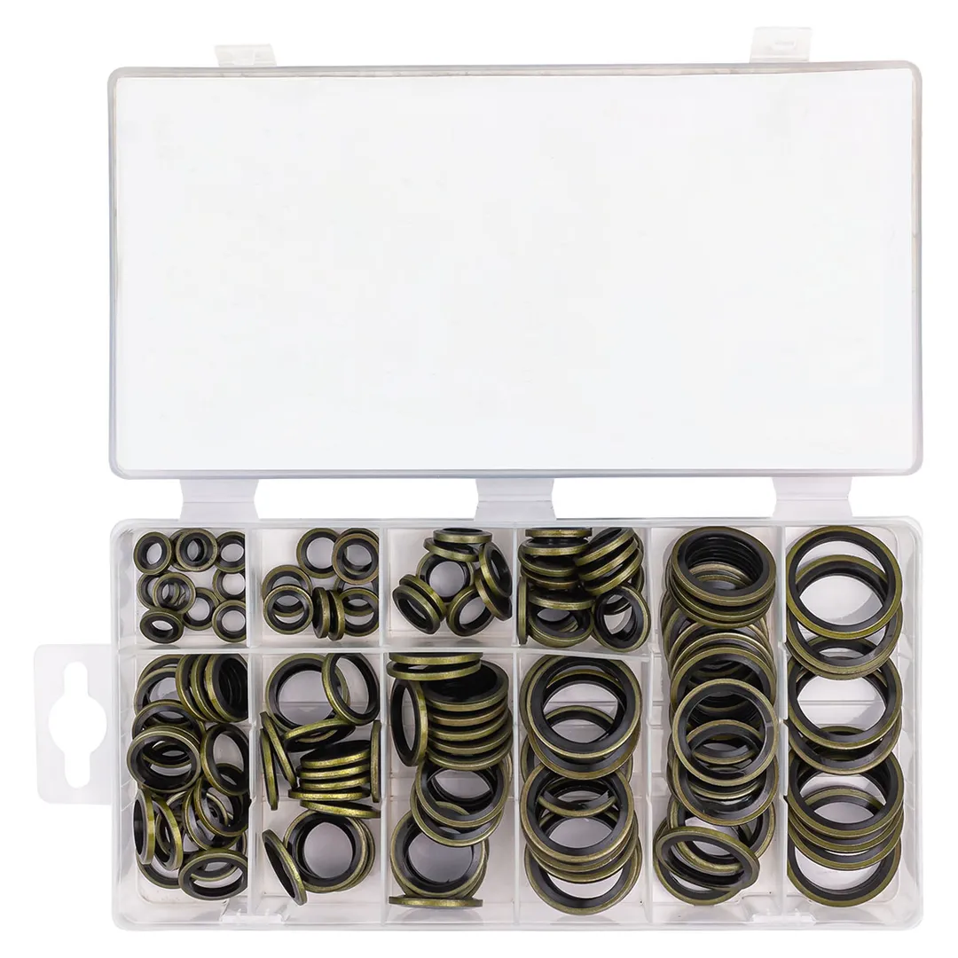 Набор резино-металлических шайб 6-24 мм 150 пр RockForce RF-068582