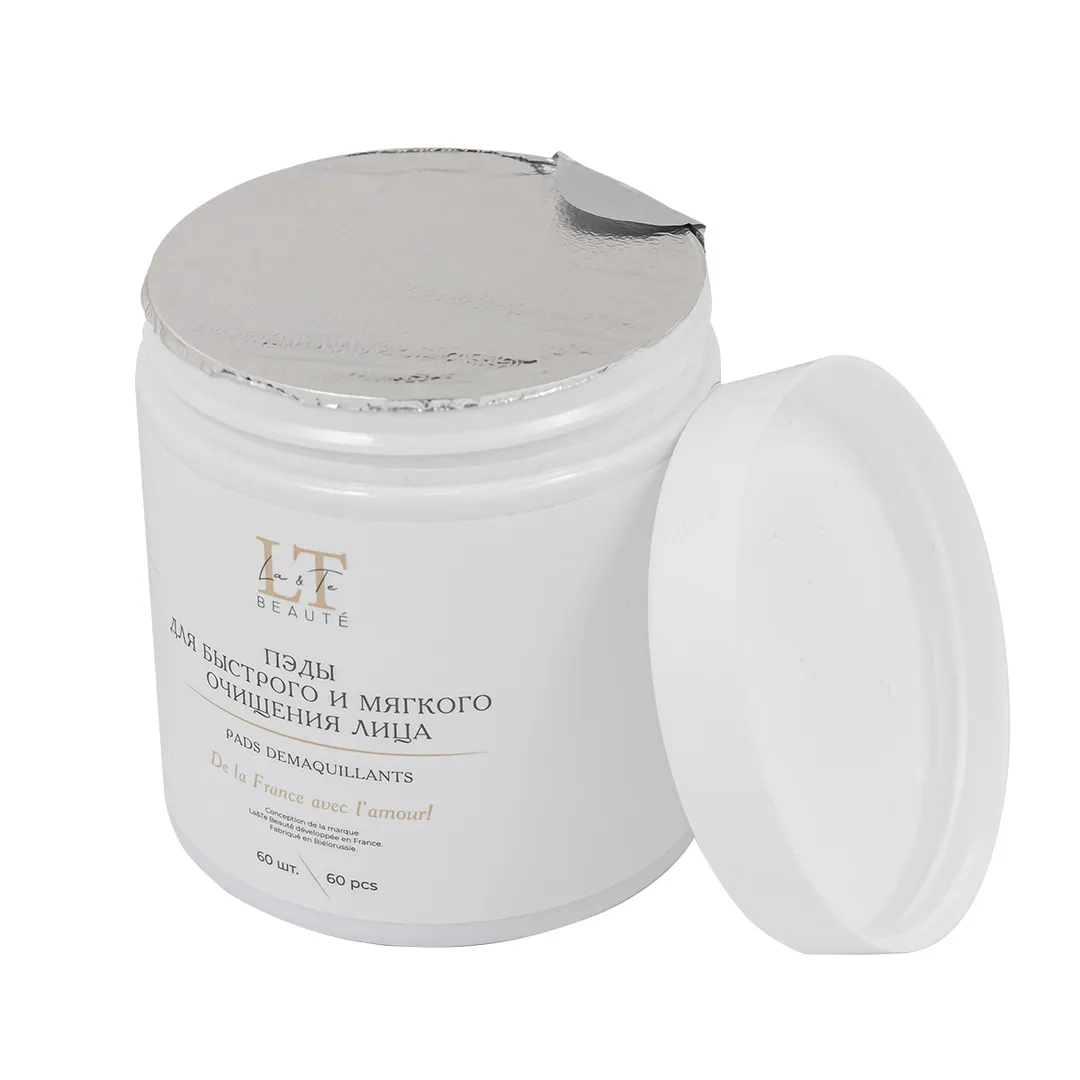 ПЭДЫ для быстрого и мягкого очищения лица,60шт La and Te beaute LT-1909