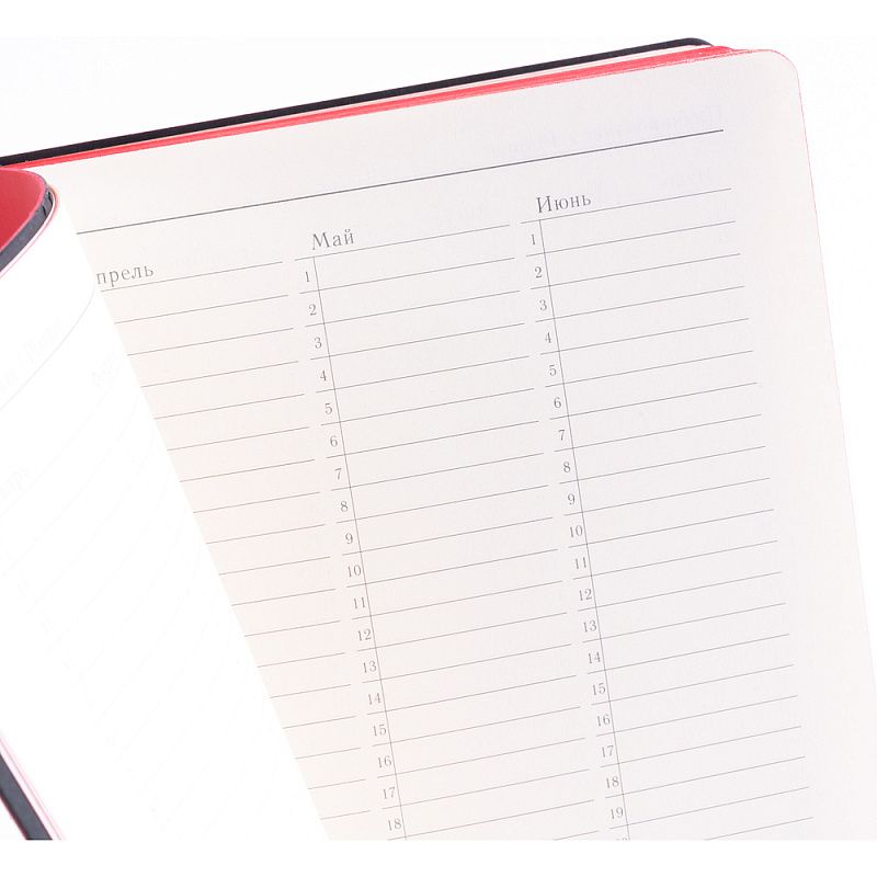 Ежедневник недатированный Acar "Broad", A5, 272 страницы, красный
