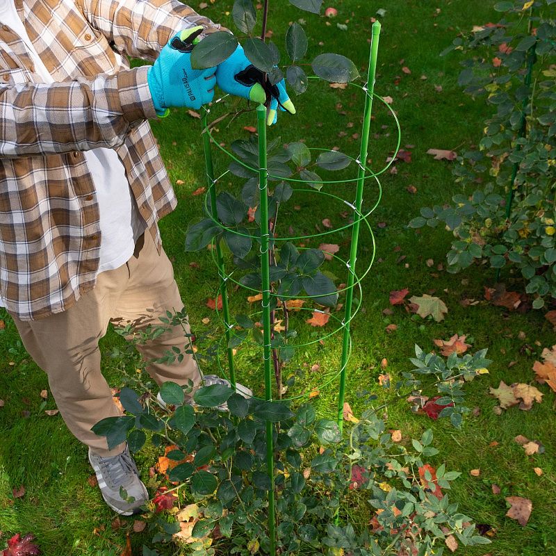 Поддержка для растений круглая H 150 см, металл в пластике, 5 колец Palisad 644045