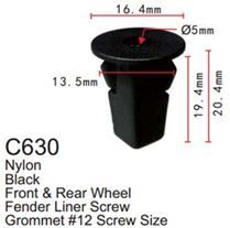 Клипса для крепления внутренней обшивки а/м GM пластиковая, 100 шт Forsage C0630(GM)