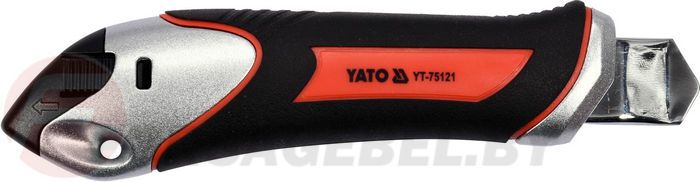 Нож с выдвижным лезвием 18 мм. SK5, Zn TPR Yato YT-75121