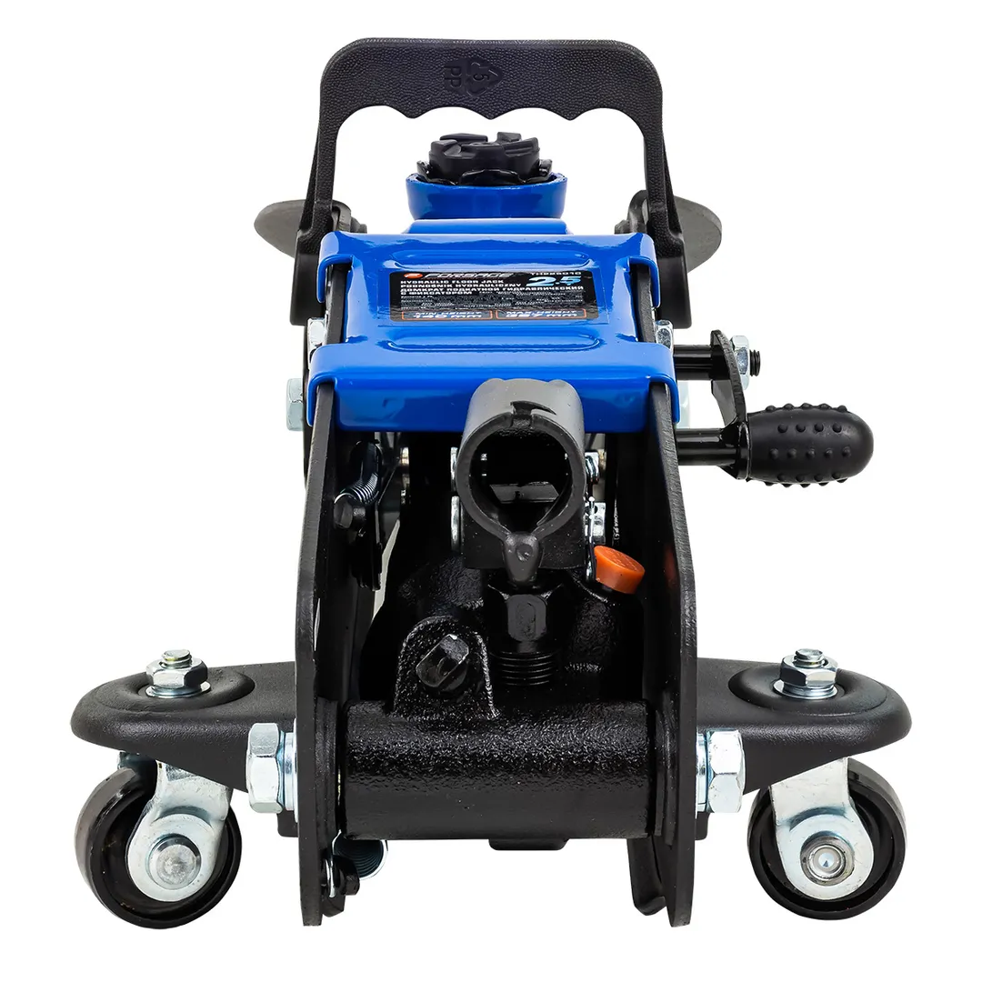 Домкрат подкатной гидравлический 2,5 т с фиксацией, 140-387 мм, в кейсе с резиновой накладкой Forsage F-TH22501C кейс