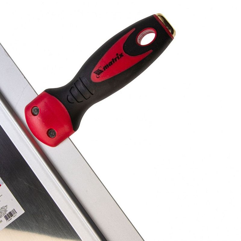 Шпатель фасадный из нержавеющей стали, 350 мм, двухкомпонентная ручка, широкое полотно Matrix 85539