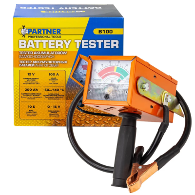 Тестер аккумуляторных батарей аналоговый 12V, 100А Partner PA-B100