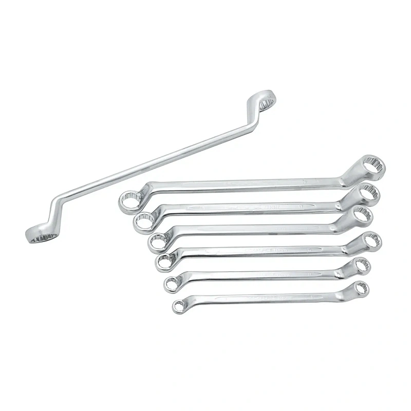 Набор накидных ключей отогнутых на 75° 7 пр. 8-24 мм RockForce RF-5079