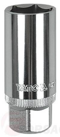 Головка свечная 3/8'' 16 мм L64 мм CrV Yato YT-3851