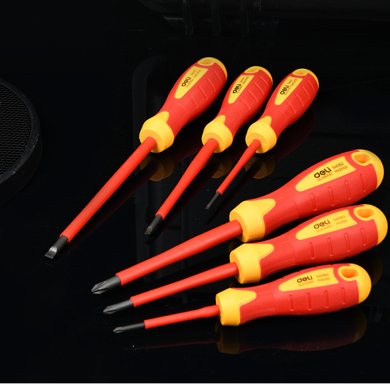 Набор диэлектрических отверток 3 SL, 3 PH 6 пр Deli YS EDL510006T