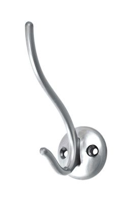 Крючок меб. двухрожковый мет. W009 хром AKS 62118