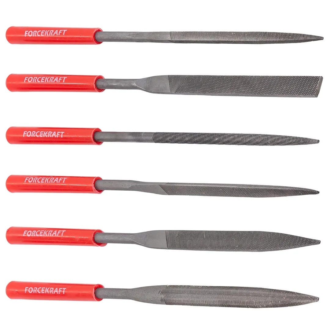 Набор надфилей разнопрофильных 140 мм, 6 пр. ForceKraft FK-6160
