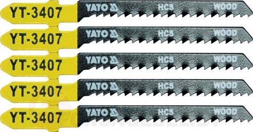 Полотна для электролобзика по дереву 50х75х1,0 мм 13TPI 5 шт. Yato YT-3407