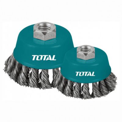 Щетка проволочная чашечная, витая TOTAL