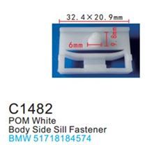 Клипса для крепления внутренней обшивки а/м БМВ пластиковая, 100 шт Forsage C1482(BMW)