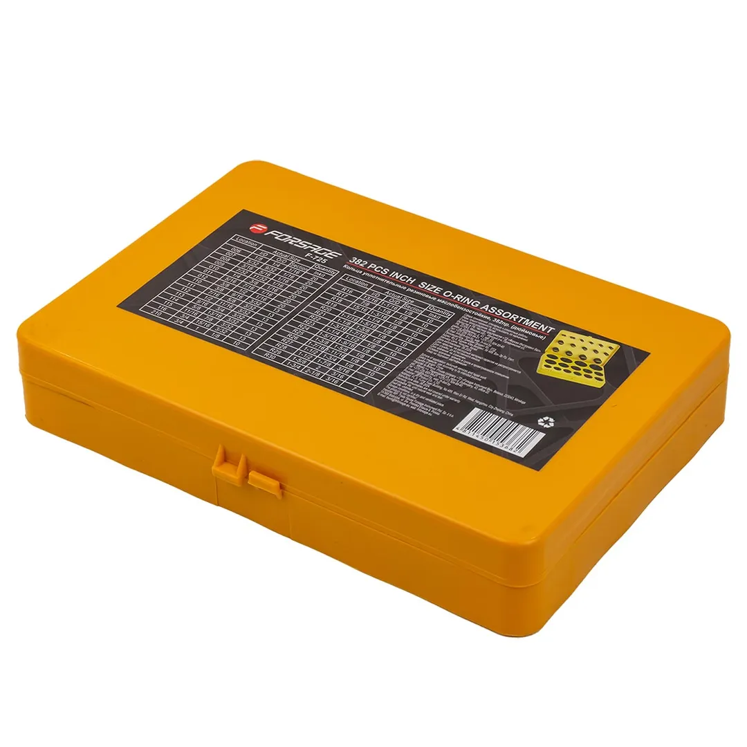 Кольца уплотнительные резиновые маслобензостойкие, 382 пр., дюймовые Forsage F-725