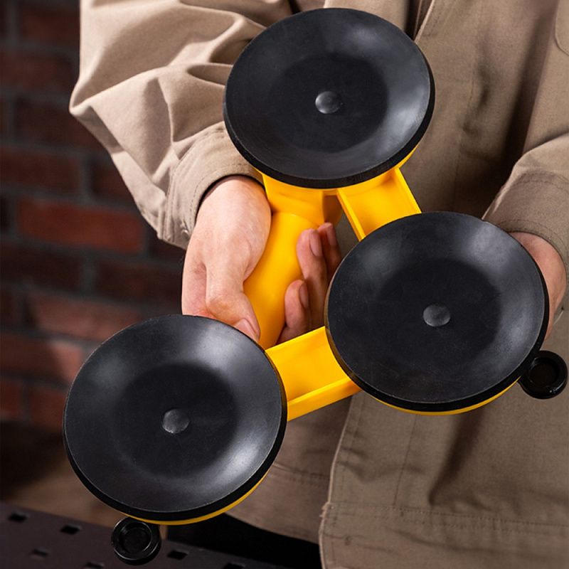 Стеклодомкрат Deli YS EDL-XP23, тройной, до 120 кг, желтый