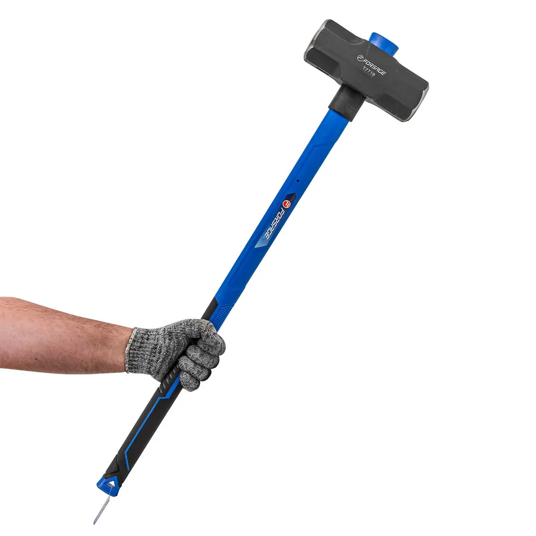 Кувалда 8,1 кг, с фиберглассовой ручкой и резиновой противоскользящей накладкой, L ручки-800 мм Forsage F-T7718