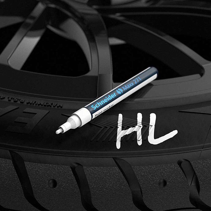 Маркер перманентный на нитрокраске "Schneider Maxx 271", белый