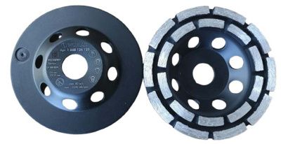 Алмазная чашка для бетона, ECO двухрядная, d125х22,23 мм, WUMAX 1668126125
