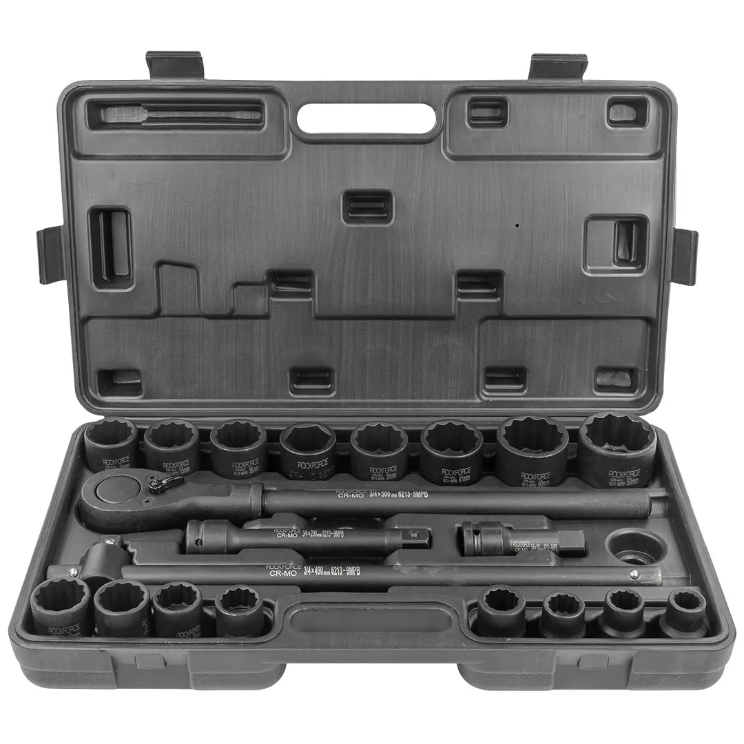 Набор ударных инструментов 21 пр 3/4'' 12-гр 17-50 мм, 6-гр 36 мм RockForce RF-6213-9MPB