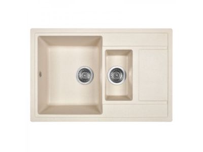 Мойка кухонная из мраморной крошки, cream, Wisent WQ780-30