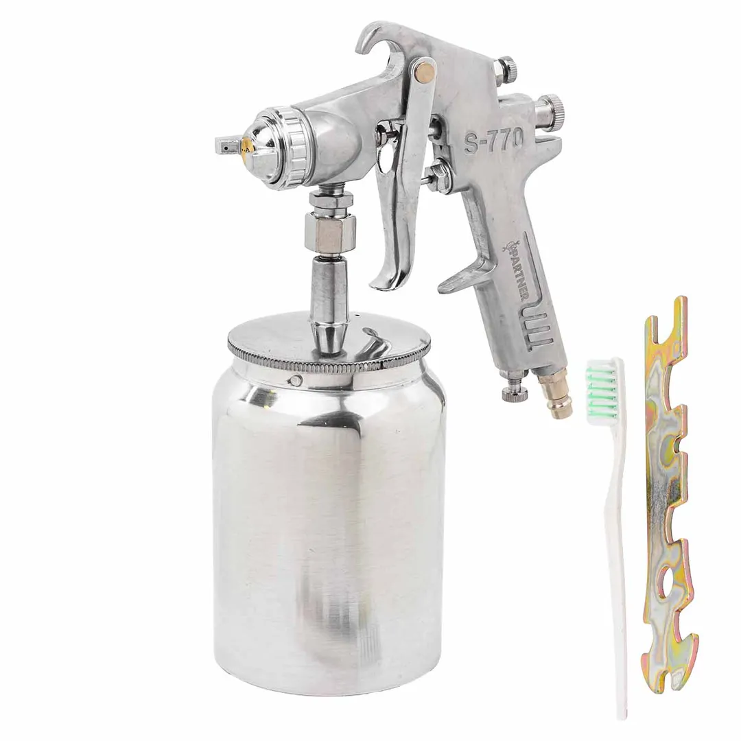 Краскораспылитель с нижним металлическим бачком, 1000 мл, 2.5 мм, 5 bar, 113-141 л/мин, присоед. резьба 1/4" Partner PA-S-770S