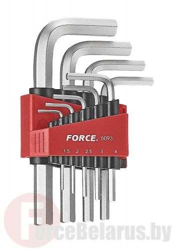 Набор 6-гр. ключей Force 5093 (1.5-10 мм) 9 пр.