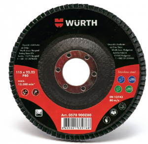 Диск лепестковый Optimum, 125 мм, нерж. сталь WÜRTH