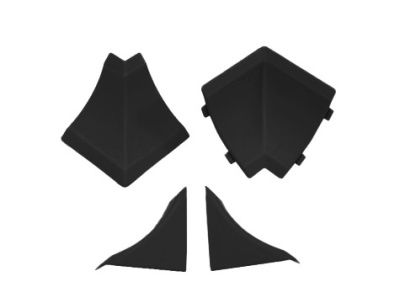 Комплект ПВХ аксессуаров к плинтусу M черный AKS 126976