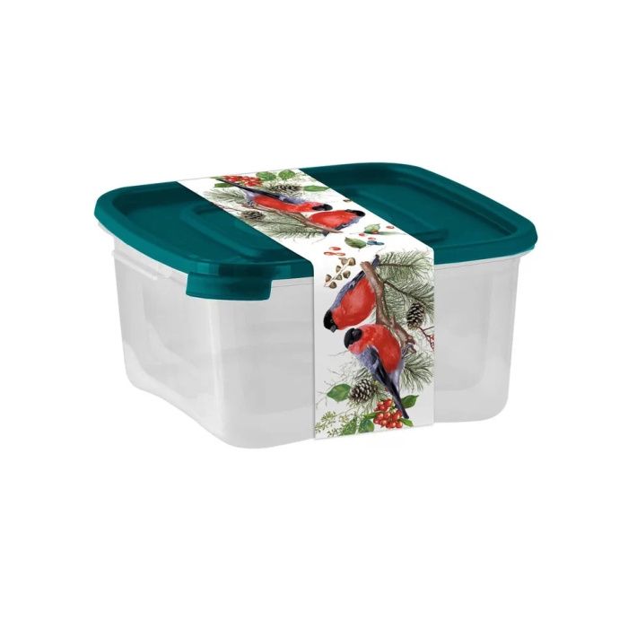 Набор контейнеров квадратных Снегири 3 шт, 0.2 л, 0.46 л, 1 л Полимербыт 4367086