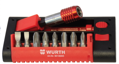 Набор бит с магнитным держателем, 9 пр WÜRTH 56136005