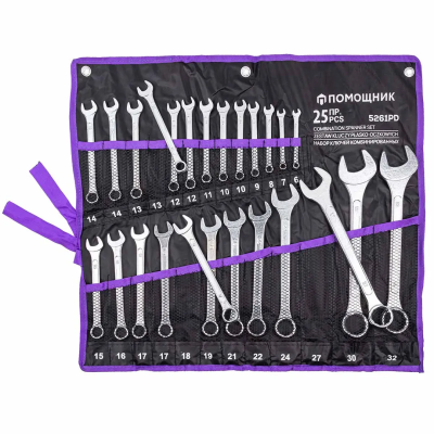 Набор комбинированных ключей 6-32 мм 25 пр Помощник 5261PD